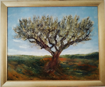 Obra contemporánea nombrada « L'olivier de Corfou. », Hecho por MIREILLE PITRICE LANG BRAIEK