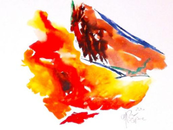 Obra contemporánea nombrada « tableau 5 serie kiù an jong », Hecho por MARIE-PIERRE ESTEVE