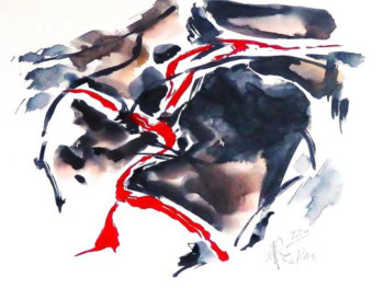 Obra contemporánea nombrada « tableau 9 serie kim an jong », Hecho por MARIE-PIERRE ESTEVE