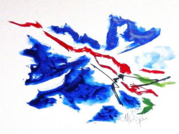 Obra contemporánea nombrada « tableau 11 serie kim an jong », Hecho por MARIE-PIERRE ESTEVE