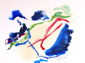 Obra contemporánea nombrada « tableau 13 serie kim an jong », Hecho por MARIE-PIERRE ESTEVE