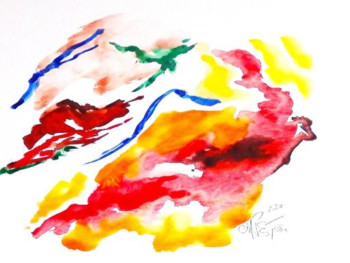 Obra contemporánea nombrada « tableau 14 serie kim an jong », Hecho por MARIE-PIERRE ESTEVE