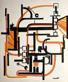 Obra contemporánea nombrada « LINES VS CURVES », Hecho por MARDEF