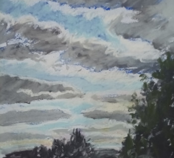Obra contemporánea nombrada « Les nuages gris », Hecho por MADA