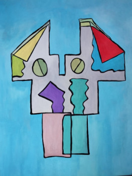 Obra contemporánea nombrada « Humassins, 7 », Hecho por MIREILLE DELGENèS