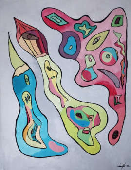 Obra contemporánea nombrada « Harmonies des tortures, 3 », Hecho por MIREILLE DELGENèS