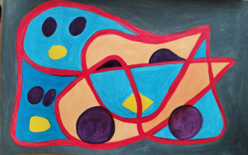 Obra contemporánea nombrada « Éclat de lune », Hecho por MIREILLE DELGENèS