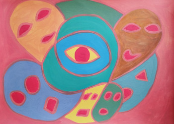 Obra contemporánea nombrada « Magic bus », Hecho por MIREILLE DELGENèS