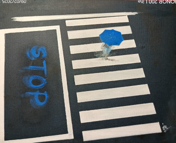 Obra contemporánea nombrada « Azul/Blanco s/n 2 », Hecho por ANTONIO CERON