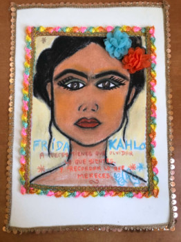 Obra contemporánea nombrada « Frida Kahlo " Le mérite. " », Hecho por ELLE *