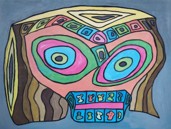 Obra contemporánea nombrada « Autoportrait », Hecho por MIREILLE DELGENèS