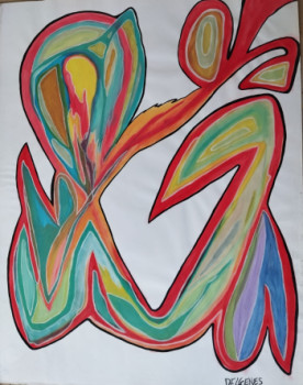 Obra contemporánea nombrada « Reformation colorée, 1 », Hecho por MIREILLE DELGENèS