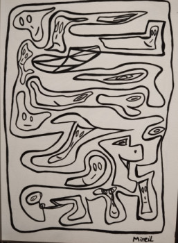 Obra contemporánea nombrada « Âme du Monde, 10 », Hecho por MIREILLE DELGENèS