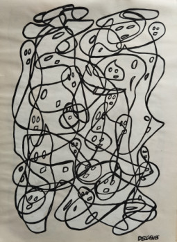 Obra contemporánea nombrada « Âme, 1 », Hecho por MIREILLE DELGENèS