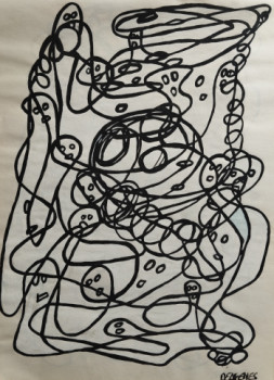Obra contemporánea nombrada « Âme, 2 », Hecho por MIREILLE DELGENèS