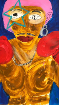 Obra contemporánea nombrada « My boxer always win like my brain », Hecho por ZOU