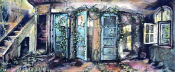 Obra contemporánea nombrada « The three silent doors », Hecho por BELLULE