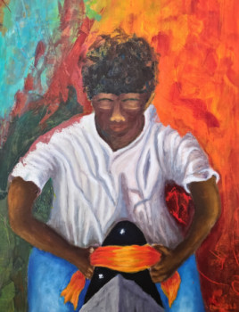 Obra contemporánea nombrada « The little shoeshine boy of Sao Paulo », Hecho por ANTOINE LOPEZ