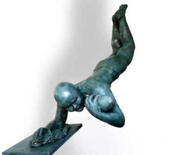 Obra contemporánea nombrada « Rugby : Essai », Hecho por HENRI HADIDA