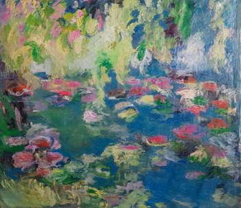Obra contemporánea nombrada « La symphonie des nymphéas », Hecho por CLOTHILDE DE LA PRESLE