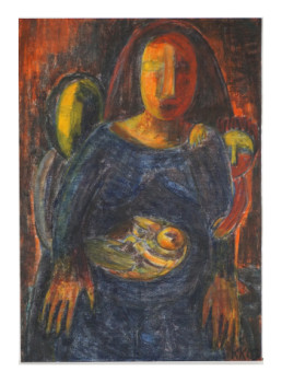 Obra contemporánea nombrada « Beschützend, Urheberrecht Katharina Kretschmer », Hecho por KATHARINA KRETSCHMER