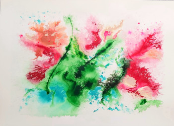 Obra contemporánea nombrada « Jardin d'été # 19 », Hecho por HéLèNE ZENATTI
