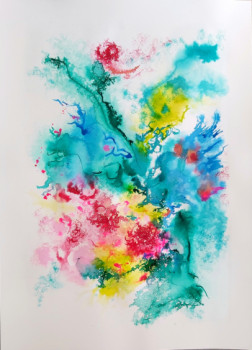Obra contemporánea nombrada « Jardin d'été # 15 », Hecho por HéLèNE ZENATTI