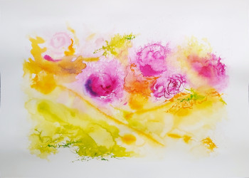 Obra contemporánea nombrada « Jardin d'été # 16 », Hecho por HéLèNE ZENATTI
