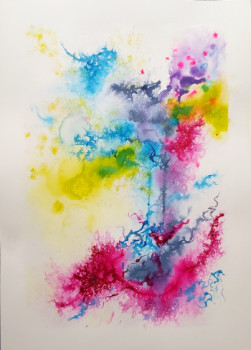 Obra contemporánea nombrada « Jardin d'été # 12 », Hecho por HéLèNE ZENATTI