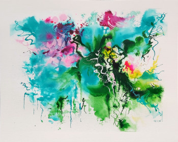 Obra contemporánea nombrada « # 1124 - 03 », Hecho por HéLèNE ZENATTI