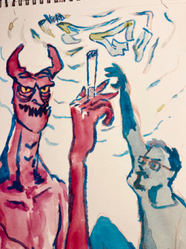 Obra contemporánea nombrada « Devil », Hecho por SNATCH