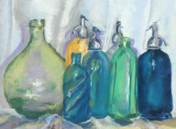 Obra contemporánea nombrada « Bleu gazeux - étude », Hecho por MANON SPINA