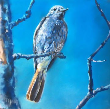 Obra contemporánea nombrada « Fauvette Bleue », Hecho por MANON SPINA