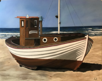 Obra contemporánea nombrada « La Pinasse », Hecho por FLORENCE ROUCHOU