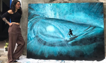 Obra contemporánea nombrada « Wave », Hecho por BARILLON
