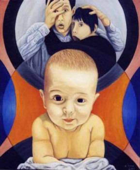 Obra contemporánea nombrada « Bébé contemporain », Hecho por HECTOR TORO ART