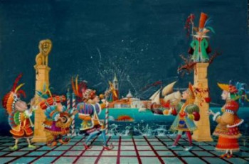 Obra contemporánea nombrada « SERENADE A SAN GIORGIO MAGGIORE. », Hecho por MICHEL MICHAUX