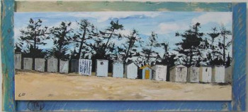 Obra contemporánea nombrada « cabines sous les pins », Hecho por LUDO
