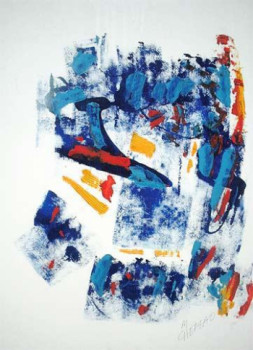 Obra contemporánea nombrada « BLEUE », Hecho por CHEMAO