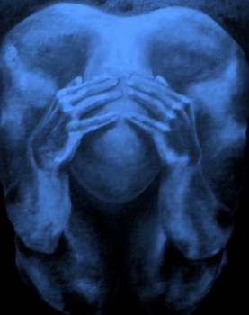 Obra contemporánea nombrada « l'homme bleu », Hecho por SUBRERO