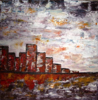 Obra contemporánea nombrada « City », Hecho por SAND.O