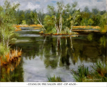 Obra contemporánea nombrada « ETANG DU PRE SALON », Hecho por FRANçOISE LEDAMOISEL