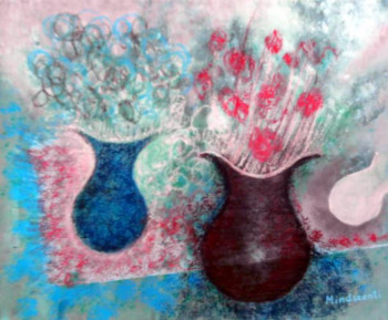 Obra contemporánea nombrada « une pluie de fleurs », Hecho por MINDSZENTI