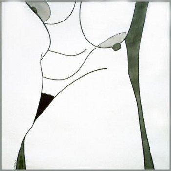 Obra contemporánea nombrada « nu blanc », Hecho por JEAN-CHARLES BELLIARD