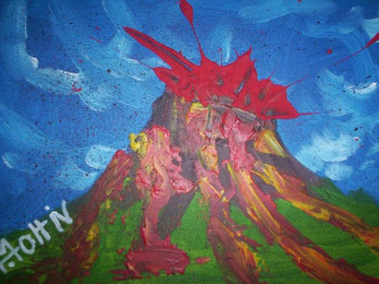 Obra contemporánea nombrada « Le volcan », Hecho por ARTHUR MOTTIN