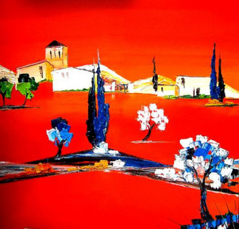 Obra contemporánea nombrada « Par un après midi torride », Hecho por ANNE LEONARD