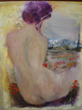 Obra contemporánea nombrada « COQUELICOT  MADAME », Hecho por VAN EZ-LE PERRU