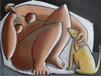 Obra contemporánea nombrada « NANA et NINA », Hecho por NATHALIE MOLIN