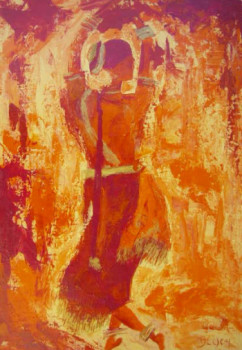 Obra contemporánea nombrada « DANSEUSE INDIENNE », Hecho por YASMINE BLOCH