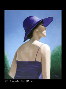 Obra contemporánea nombrada « 40 ans Violet », Hecho por CATHERINE MAYET